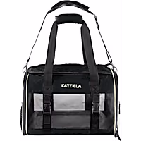 Katziela Quilted Companion Black Pet Carrier