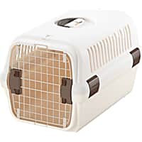 Richell White/Beige Pet Travel Carrier