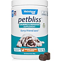 Vetnique Labs Petbliss Calming & Behavior Relaxant Supplement Hickory Chicken Flavored Soft Chews for Dogs