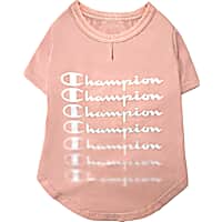 Champion Pink Repeat Script Dog Tee