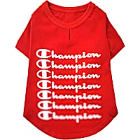 Champion Red Repeat Script Dog Tee