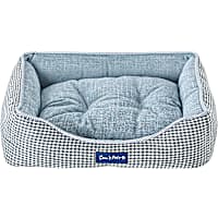 Sam's Pets Blue Arlo Plaid Dog Bed