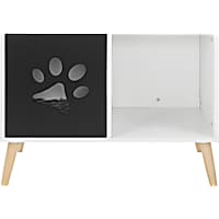 Sam's Pets Black and White Convertible Cat Tree End Table