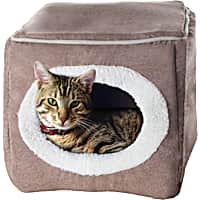 Pet Adobe Light Coffee Cozy Cave Enclosed Pet Bed