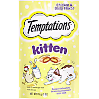 Temptations Chicken and Dairy Flavor Crunchy and Soft Kitten Treats