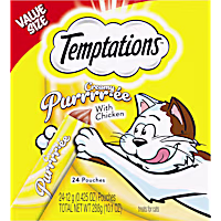 Temptations Creamy Puree Squeezable Lickable Wet Cat Treats with Chicken
