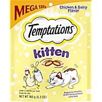 Temptations Chicken and Dairy Flavor Crunchy and Soft Kitten Treats