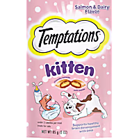 Temptations Salmon and Dairy Flavor Crunchy and Soft Kitten Treats