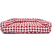 Harry Barker Red Buffalo Check Orthopedic Dog Lounger