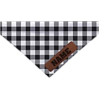 Custom Personalization Solutions Black and White Plaid Dog Bandana