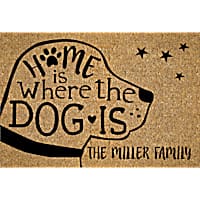 Custom Personalization Solutions Home Is Where The Dog Is Personalized Standard Doormat