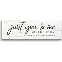 Custom Personalization Solutions Just You & Me and The Dogs 9X27 Canvas Wall Art Print
