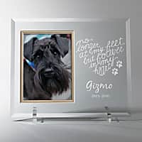 Custom Personalization Solutions Forever In My Heart Dog Memorial Beveled Jade Glass Personalized Picture Frame