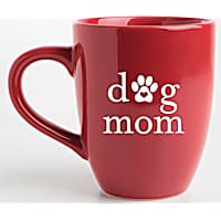 Custom Personalization Solutions Paw Print Dog Mom Bistro Mug Design