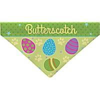 Custom Personalization Solutions Green Paw Print Easter Egg Dog Bandana