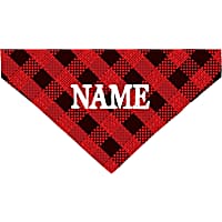 Custom Personalization Solutions Buffalo Plaid Dog Bandana