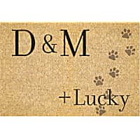 Custom Personalization Solutions You, Me and the Dog Personalized Doormat