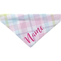 Custom Personalization Solutions Easter Plaid Dog Bandana