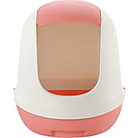 Richell Paw Trax Pink Dome Hooded Cat Litter Box