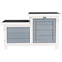 TRIXIE Gray and White Small Animal Hutch