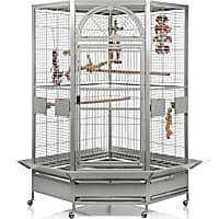 A&E Cage Company X-Large Corner Cage in Platinum