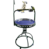 A&E Cage Company Platinum Play Stand with Toy Hook