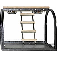 A&E Cage Company Black Table Stand with Ladders and Cups