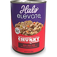 Halo Elevate Dog Kettle Cooked Chunky Healthy Grains Duck Beef Stew, Carrots, White Potatoes, Brown Rice Wet Food