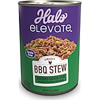 Halo Elevate Dog Smoky BBQ Stew Grain Free Shredded Chicken Stew with Sweet Potatoes & Green Beans Wet Food