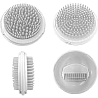 Pet Life 'Bravel' Gray 3-in-1 Travel Pocketed Dual Grooming Brush and Pet Comb