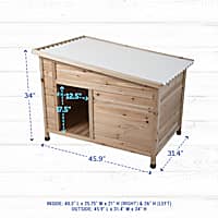 Petmate DIY Wood House for Dogs Upto 50 to 90 lbs.