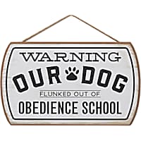 Open Road Brands Dog Flunked Obedience School Hanging Wood Wall Decor