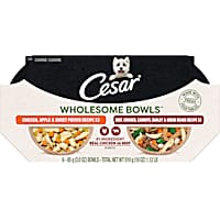 Cesar Wholesome Bowls Adult Soft Wet Dog Food Variety Pack
