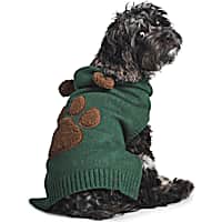 Hotel Doggy Green Hooded with Applique Dog Sweater