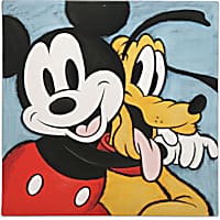Open Road Brands Disney's Mickey and Pluto Canvas Wall Decor