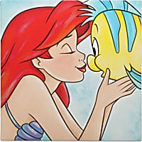 Open Road Brands Disney's Disney Princess Ariel and Flounder Canvas Wall Decor