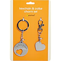 Pearhead Metal Keychain and Dog Collar Charm Set