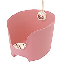 Richell Paw Trax High Wall Salmon Cat Litter Box