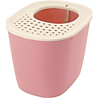 Richell Paw Trax Top Entry Salmon Cat Litter Box