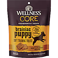 Wellness CORE Grain Free Beef & Turkey Recipe Brainiac Puppy Soft Training Treats