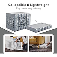 KindTail PAWD Grey Modern Collapsible Dog Crate