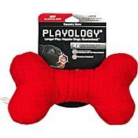 Playology Plush Squeaky Bone Beef Dog Toy