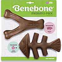 Benebone Bacon Wishbone/Fishbone Dog Toy