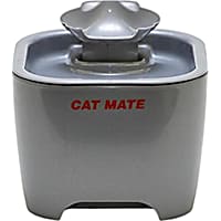 Cat Mate Titanium Shell Pet Fountain with Polymer Carbon Filter and Isolated Pump System