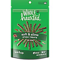 WholeHearted Grain Free Soft and Chewy Lamb Recipe Dog Stick Treats