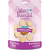 WholeHearted Tasty Snacks Peanut Butter Cookie Sandwiches for Dogs