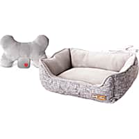 K&H Mother's Heartbeat Heated Puppy Bed + Bone Pillow