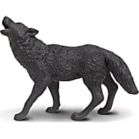 Safari Ltd Black North American Wildlife Wolf Toy Figure