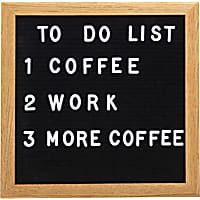 Pearhead Pet Natural Wood and Black Felt Letter Board Set