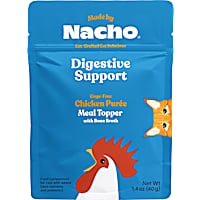 Made by Nacho Digestive Support Cage-Free Chicken Puree Cat Food Topper with Bone Broth